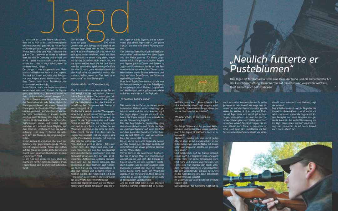 Unterwegs: Jagd (StadtZeit KASSEL MAGAZIN, Oktober 2019)