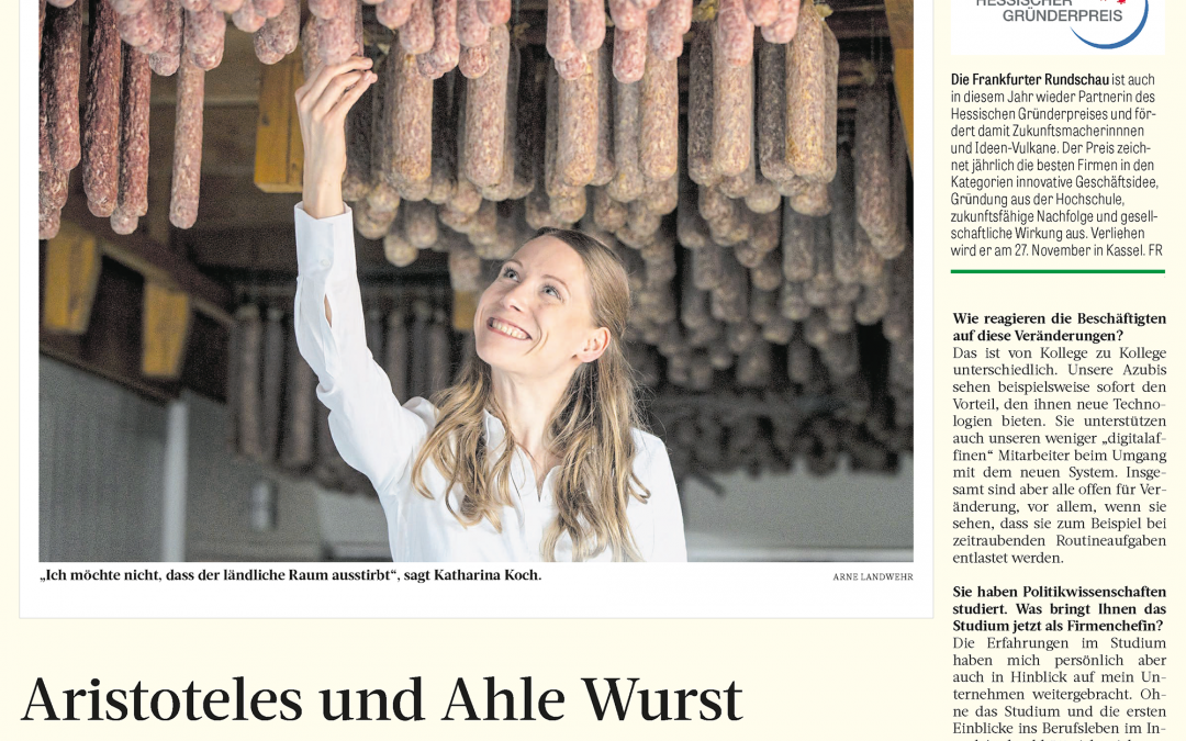 Artikel Aristoteles und Ahle Wurst Frankfurter Rundschau Landfleischerei Koch