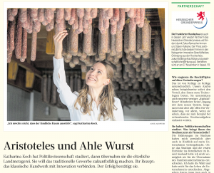 Artikel Aristoteles und Ahle Wurst Frankfurter Rundschau Landfleischerei Koch