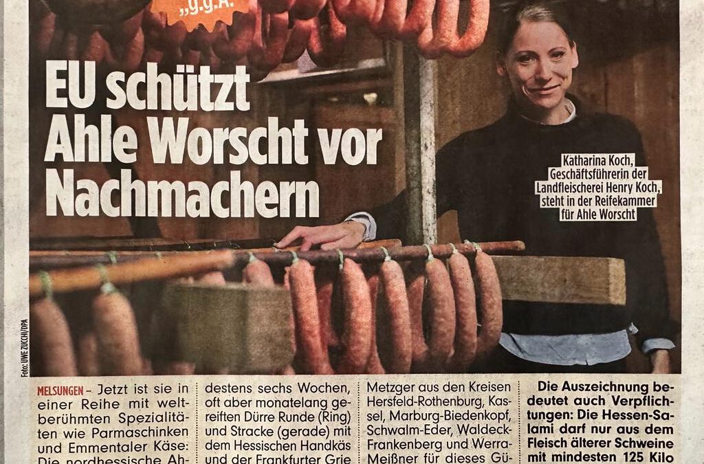 EU schützt Ahle Worscht vor Nachmachern (BILD, 21.02.2023)